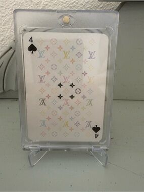 Louis Vuitton Multicolor Playing Card - 4 of Spades with COA